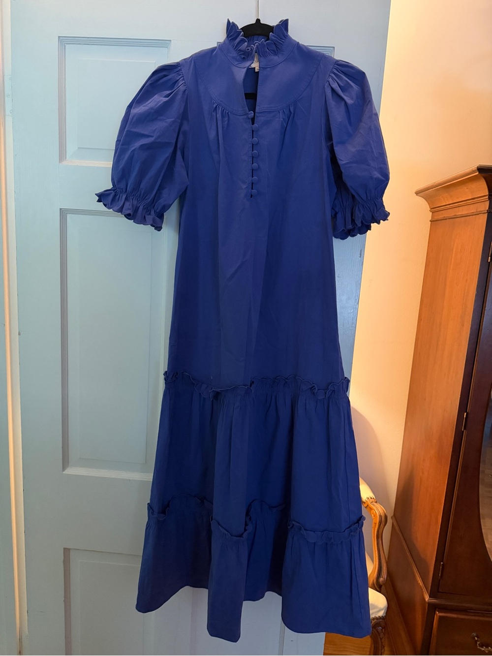 Tuckernuck Pomander Place Selena Maxi Dress in Azure Blue